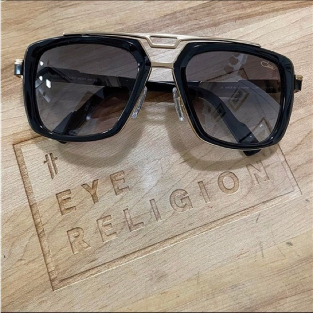 Cazal Black And Gold 9104 Sunglasses